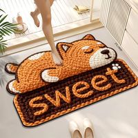 Tapis de sol antidérapant en caoutchouc fabriqué à la machine, en forme de dessin animé, absorbant, écologique, pour salle de bain, four