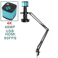 Caméra de Microscope numérique vidéo 48MP 4K HD USB 120X capteur d'objectif à montage C pour réparation soudure acquisition d'images numériques