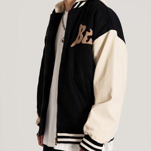 Fabricants de vestes de baseball d'hiver avec broderie de lettres sur patch de serviette personnalisable pour vêtements personnalisés, style urbain, à bouton unique - Product Image 3