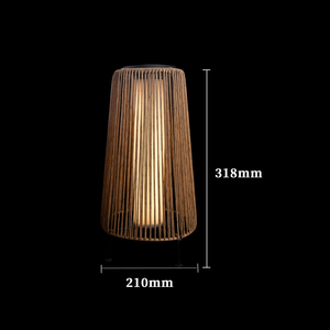 Luci Solari da Giardino in Rattan per Esterni Illuminazione per Patio e Terrazza Lampada a LED a Energia Solare per Cortile Lanterna da Tavolo a Led Impermeabile - Product Image 3
