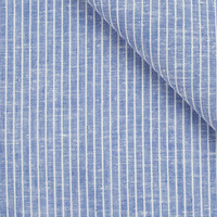 Tissu en stock rayé tissé teint en fil, 55 % lin 45 % coton, respirant, pour chemises formelles, décontractées, uniformes, homme, femme, enfant - Meilleure vente
