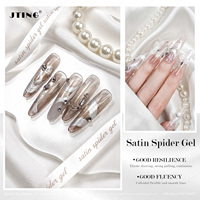 Jting First Drop Vernis Gel Satin Spider Blanc Super Résistant Effet Soie Texture Filamentaire Vernis à Ongles Gel Sans TPO/HEMA OEM