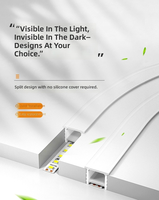 Profilé d'éclairage encastré flexible en silicone pour bande LED, avec diffuseur, lentille de canalisation, à clipser, découpable, ignifuge, vente en gros