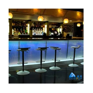 Commercial Disco Nightclub Wine Bar furniture bar counter with led lights for pub and club