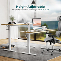 Table d'ordinateur électrique à hauteur réglable Bureau avec double moteur sans balais Table de bureau électrique debout