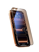 Protection d'écran en verre trempé 3D à colle intégrale, dureté 9H, colle antistatique, ultra HD transparente, anti-éclats pour 17 Pro Max/17