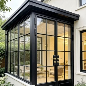 Veranda Moderna in Vetro per Tutte le Stagioni con Struttura in Alluminio Isolata Termicamente per <span class=keywords><strong>Giardino</strong></span> <span class=keywords><strong>e</strong></span> Spazi Relax all'Aperto di Ville - Product Image 1