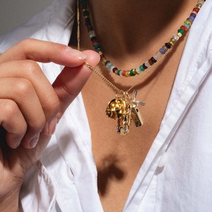Souvenir de Voyage | Breloques en Laiton Plaqué Or 18K pour Fabrication de Bijoux DIY | Pendentifs Vintage, Moulin à Vent, Vélo, <span class=keywords><strong>Taxi</strong></span>, Valise, Tasse à Thé - Product Image 5