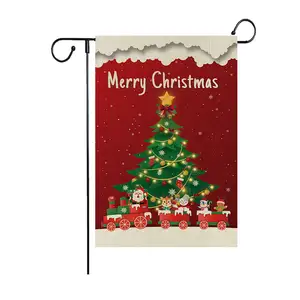 Merry Christmas Garden Flag for the Winter Rustic Quote Home Decorative House Yard Flags Education Holiday Outdoor Decorations