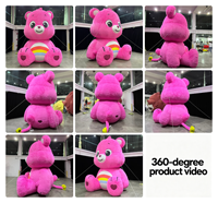 Ours gonflable géant en peluche rose, matériau personnalisé, ballon publicitaire gonflable en forme d'animal de dessin animé, mascotte gonflable