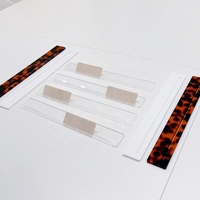 Jeu de Mahjong pour enfants en acrylique transparent avec 160 tuiles, support de jeu, mini-racks de voyage et pousseurs personnalisés