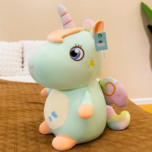 หมอน2025ยัดไส้ยูนิคอร์นสีรุ้งน่ารักของเล่นตุ๊กตาม้า - Product Image 4