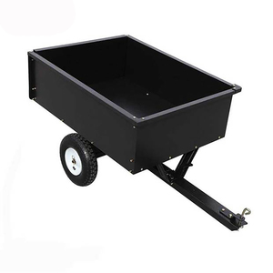 ストロングウェイ500-Lb。容量スチールダンプカート10 Cu。Ft。同封ATVガーデントレーラー4輪プラスチックツールカート-OEMカスタマイズ - Product Image 2