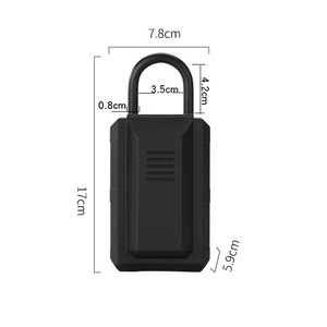 Boîte de serrure à clé noire étanche avec combinaison modifiable pour une utilisation en extérieur Boîte de serrure à clé immobilière avec code réglable - Product Image 4