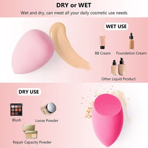 Latex avec logo personnel personnalisé, gratuite, logo privé, super doux, gris/rose/jaune/noir, éponge de maquillage et mixeur, 2022 - Product Image 3