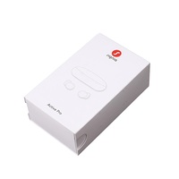 Boîte en carton rouge vif personnalisée avec languette verticale pour emballage de vente au détail d'écouteurs Bluetooth TWS