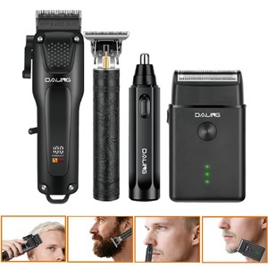 Ensemble de toilettage 4 en 1 DALING DL-9289 pour les coupes de cheveux, le rasage, la <span class=keywords><strong>coupe</strong></span> de précision et la <span class=keywords><strong>coupe</strong></span> des poils du <span class=keywords><strong>nez</strong></span> avec lame réglable - Product Image 1