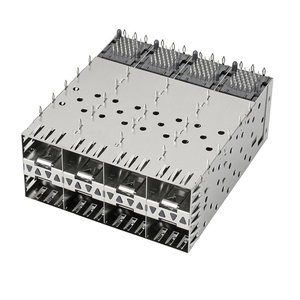 1x2x1 2x2 2x4 với cột dẫn hướng ánh sáng qsfp + mô-đun sợi 20 vị trí đầu nối tốc độ cao sfp28 lồng SFP nối - Product Image 6