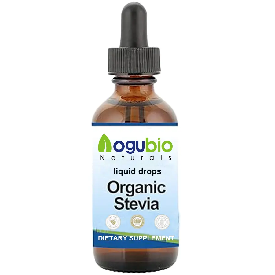 AOGUBIO Fornecimento de aditivo adoçante natural de qualidade alimentar gotas líquidas de stevia folhas doces para café, chá