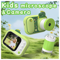 Appareil photo et microscope numérique 2-en-1 pour enfants, populaire et mignon, avec outils d'observation éducatifs, support OEM ODM
