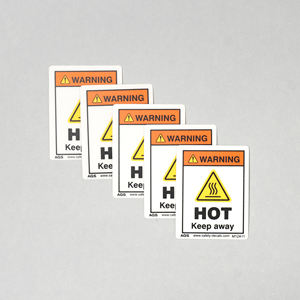 Etiqueta Adhesiva Triangular de Advertencia de Superficie Caliente Industrial, Advertencia de Calor de Máquinas, Calcomanía de Seguridad para Equipos de Fábrica, Duradera - Product Image 4