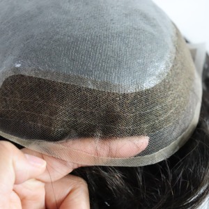 Sistema capilar BIO con base de PU y frente de encaje francés con línea de cabello natural - Product Image 3