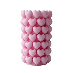Bougie parfumée en forme de cœur 3D, multicolore, coulée à la main, pour la décoration de centre de table - Product Image 5