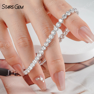 ラボダイヤモンド テニスブレスレット 18K/14K/10Kゴールド ラボグロウンダイヤモンド ジュエリー ラボグロウン テニスダイヤモンド ブレスレット - Product Image 3