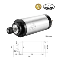 Kit de moteur de broche refroidi par eau ER20 3KW 100mm haute stabilité avec variateur de fréquence (VFD) 24000 tr/min pour découpe de bois dur lourd sur routeur CNC