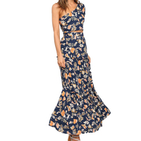 Ensemble de robes de vacances en rayonne à imprimé floral de style hawaïen 100%