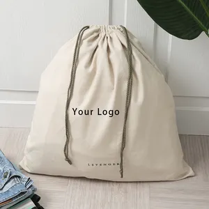 Factory Custom Brush Cotton Leatherware Dust Bag Drawstring Shoe Bag Fleece Dust-Proof Drawstring Storage Bag with Logo
