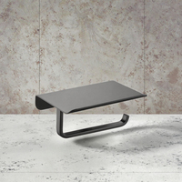 Porte-papier toilette double moderne avec étagère, accessoire de salle de bain antirouille