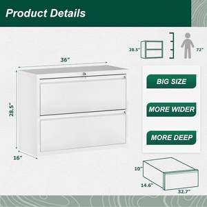 خزانات بطبقتين ورقية عالية الجودة حجم <span class=keywords><strong>A3</strong></span> و A4 مع أدراج مغلقة خزانات معدنية - Product Image 3