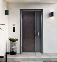 Villa extérieure en acier étanche à l'humidité avec bande en aluminium porte avec serrure intelligente