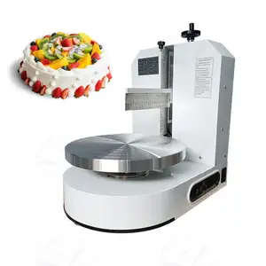 Otomatik yuvarlak 12 inç kek serpme makinesi kek buzlanma dekorasyon makinesi kek krem serpme makinesi