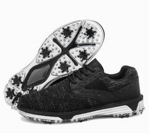 Lightweight <b>Waterproof</b> Golf <b>Shoes</b> Breathable Microfiber Lace Up Golf Cleats for Men All Season Course Footwear - Product Image 3
