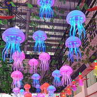 Lampes en acrylique en forme de méduse pour intérieur et extérieur, décorations suspendues pour Noël, rue, bar, fête, motif lumineux pour plafond, pour espaces commerciaux