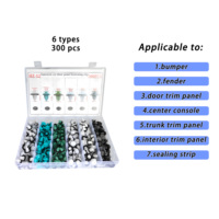 Kit de 300 attaches universelles en plastique de 6 types, attaches automobiles de haute qualité pour garnitures intérieures de portières de voitures Nissan