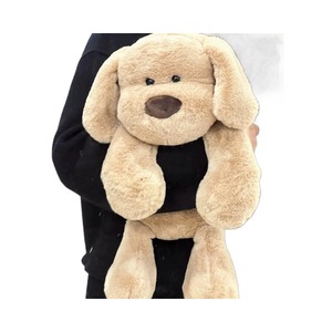Peluche chien pour filles, directement de l'usine, personnalisée, chiot aux longues oreilles, animal en peluche mignon, chien marron souple, super doux, pour la vente en gros - Product Image 5