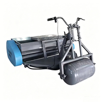 Épandeur de ciment électrique motorisé Ride-on Emery 800W, réglable pour cendres et béton, avec trémie de 120x35x30cm et épaisseur de 6kg/m