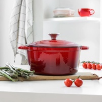 Ensemble de 4 pièces pour four hollandais émaillé en fonte Casserole de cuisson pour soupe et bouillon Ensemble de casseroles et poêles