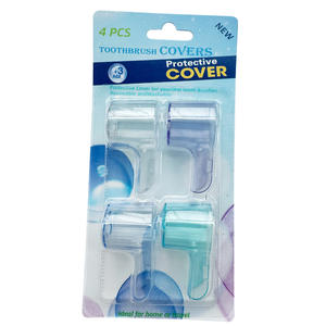 Fundas para cepillos de dientes Oral B, 4 unidades, tapa protectora transparente para cabezales de cepillo redondos eléctricos, ideales para viajes en casa - Product Image 3