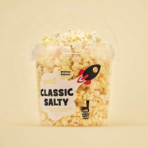 Customized disposable plastic transparent popcorn bucket