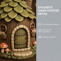 Statue de maison de fée en résine en forme de ruche, ornement de jardin micro-paysager sur le thème des abeilles pour la décoration de jardin, pelouse et patio