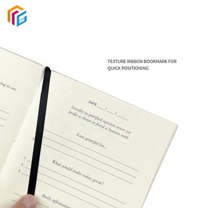 Sổ Tay Vải In Logo Lá Vàng Tùy Chỉnh Bìa Cứng Sổ Lập Kế Hoạch Nhật Ký Biết Ơn Với Bìa Vải Lanh Ruy Băng - Product Image 6