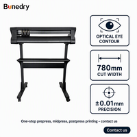 Hittepers KH-870A Vinyl Snijplotter 34 Inch Handmatige Contour Optische Sensor 870mm Voeding 780mm Snijden Signmaster voor Sticker Decal