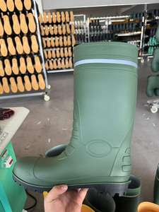 أحذية مطر وظيفية مقاومة للماء بالجملة للزراعة وصيد الأسماك وغسيل السيارات والعمل الآمن مصنوعة من البي في سي للرجال - Product Image 2