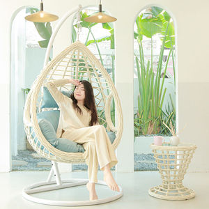 Silla colgante de mimbre tejida para balcón para adultos, <span class=keywords><strong>cuna</strong></span> familiar, individual, doble Persona, cesta colgante, <span class=keywords><strong>Nido</strong></span> de Pájaro - Product Image 4