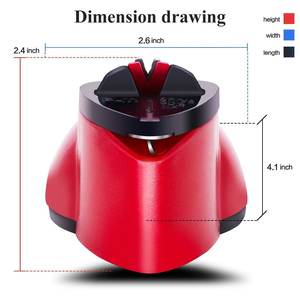 Afilador de cuchillos con ventosa de doble propósito con varilla de carburo de tungsteno y cerámica para cuchillos y tijeras - Product Image 5