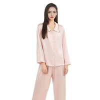 100% mûrier soie femmes deux pièces pyjama ensemble luxe mode maison porter motif solide 16mm épaisseur grande taille pour l'été